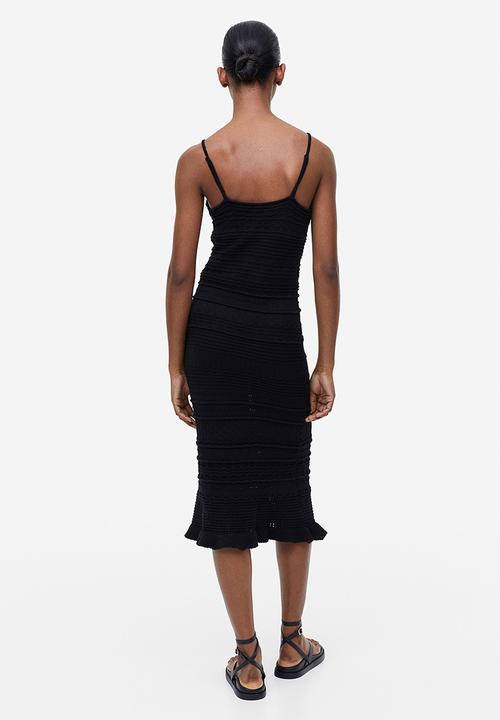 H&M - Crochet-look dress - black