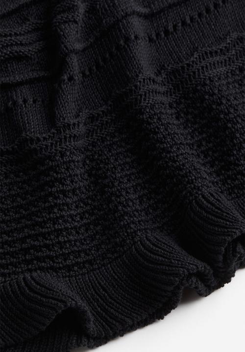 H&M - Crochet-look dress - black