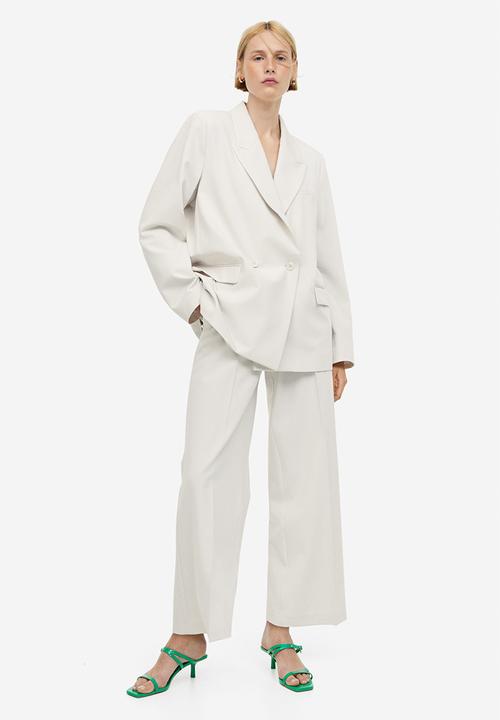 H&M - Double-breasted blazer - light beige