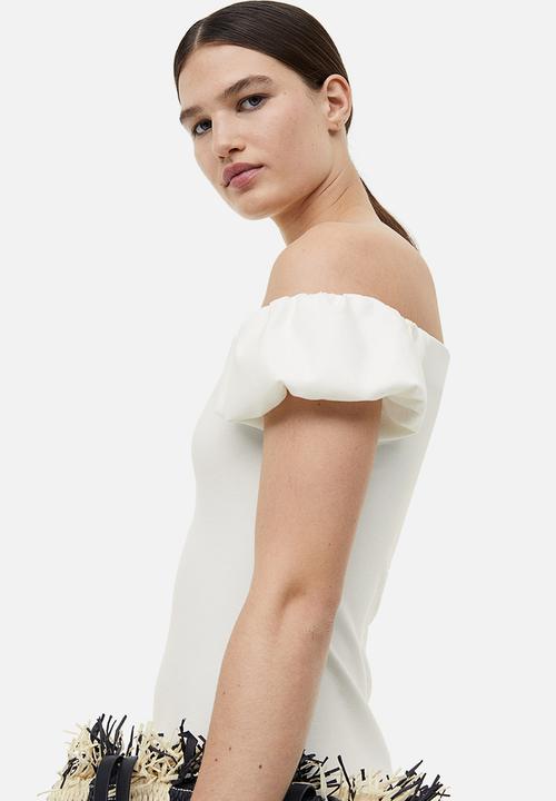 H&M - Off-the-shoulder dress - white