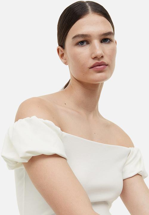 H&M - Off-the-shoulder dress - white