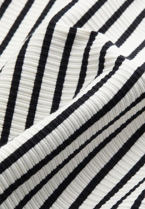 H&M - Mama ribbed dress - white/striped