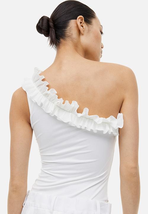 H&M - One-shoulder thong body - white