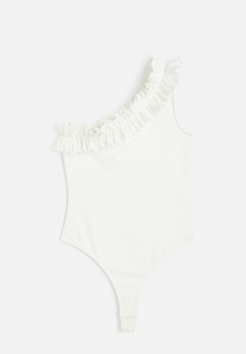 H&M - One-shoulder thong body - white