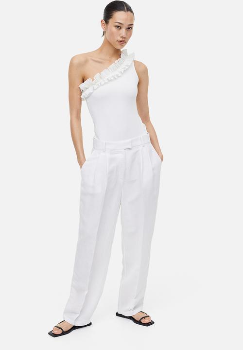 H&M - One-shoulder thong body - white