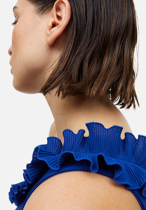 H&M - One-shoulder thong body - bright blue