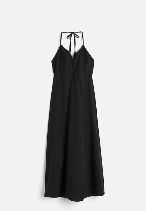 H&M - Cotton halterneck dress - black