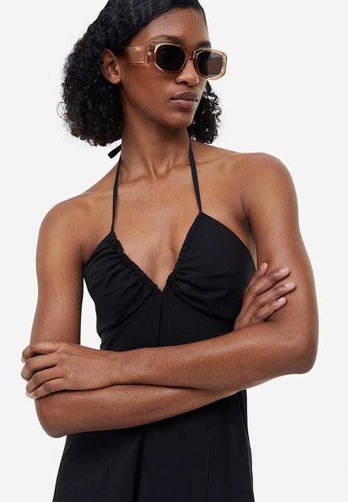 H&M - Cotton halterneck dress - black
