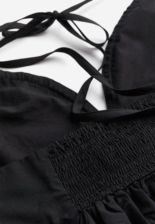 H&M - Cotton halterneck dress - black