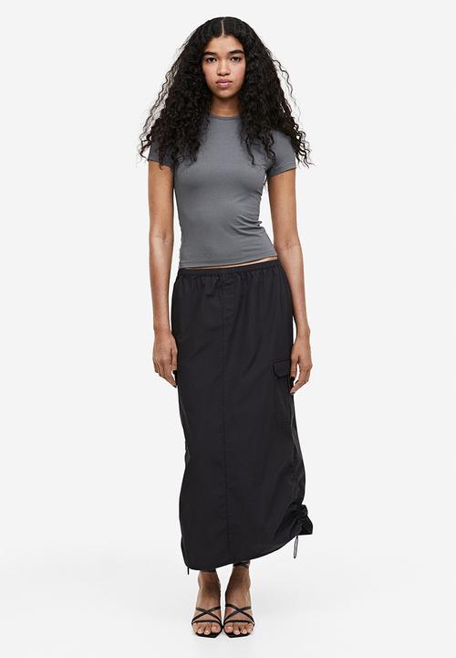 H&M - Fitted t-shirt - dark grey