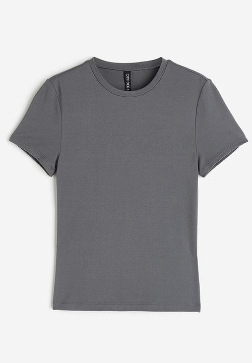 H&M - Fitted t-shirt - dark grey