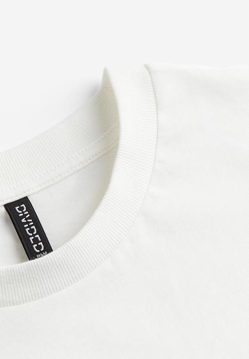 H&M - Oversized printed T-shirt - white racing