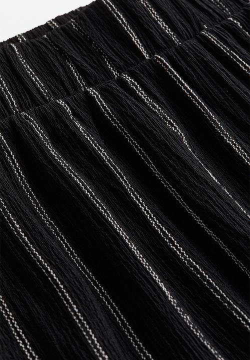 H&M - Pull-on jersey trousers - black/pinstriped