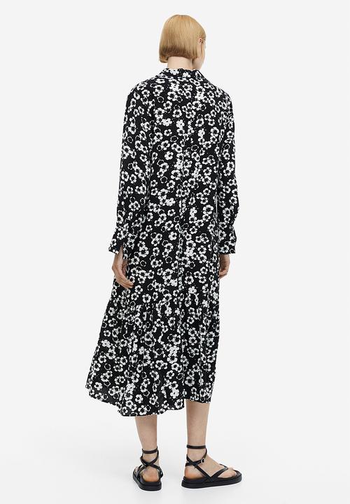 H&M - Collared dress - black floral
