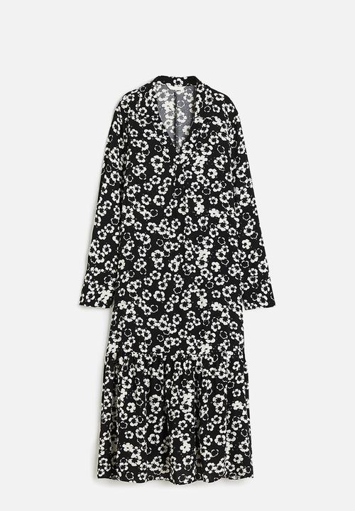 H&M - Collared dress - black floral