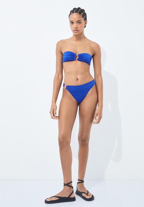 H&M - Padded bandeau bikini top - bright blue