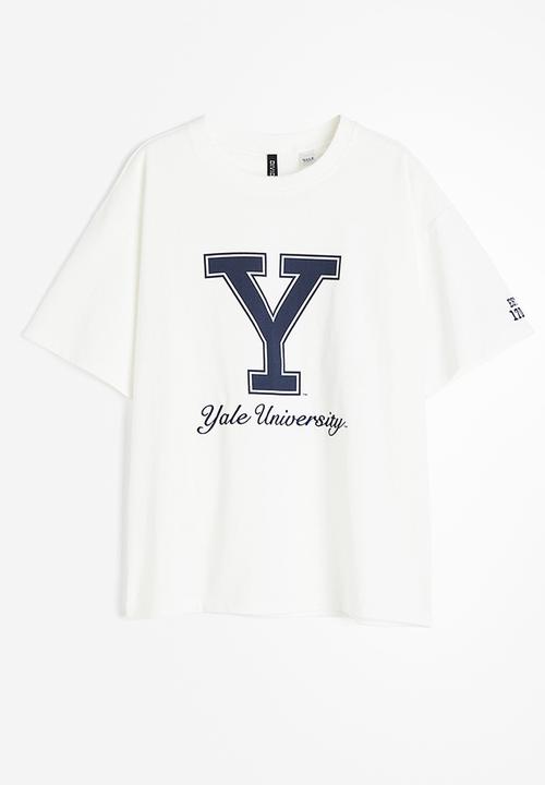 H&M - Oversized printed T-shirt - white yale