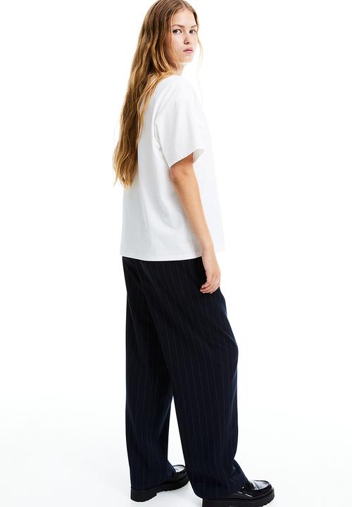 H&M - Oversized printed T-shirt - white yale