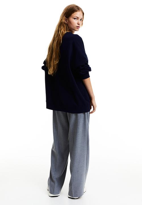 H&M - Oversized printed sweatshirt - navy blue oxford university 