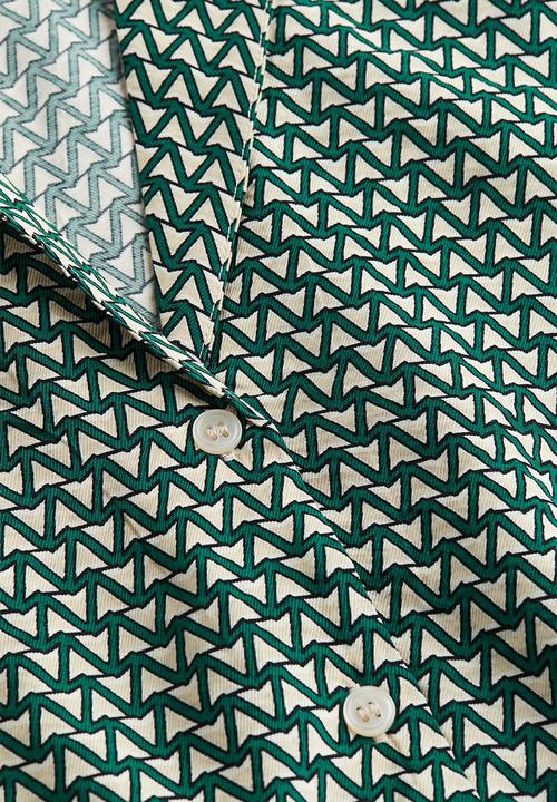 H&M - Oversized resort shirt - dark green patterned