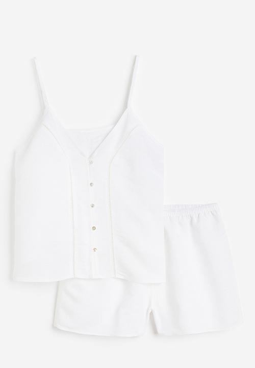 H&M - Linen-blend pyjamas - white
