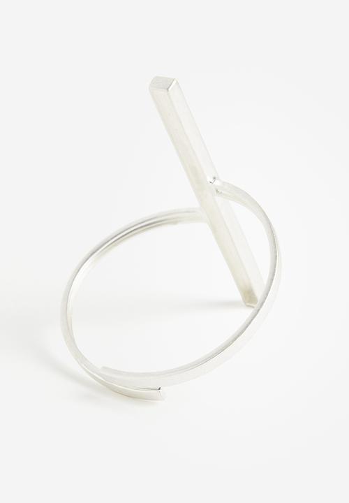 H&M - H&M Studio: Rhinestone-embellished arm cuff - silver-coloured