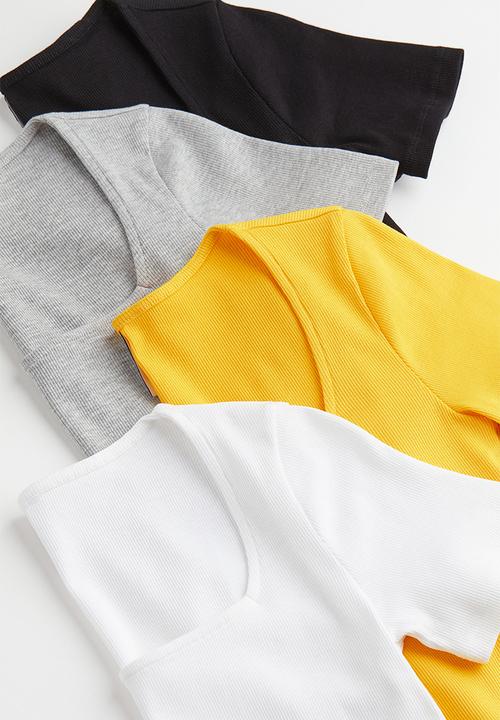 H&M - Ribbed top - white