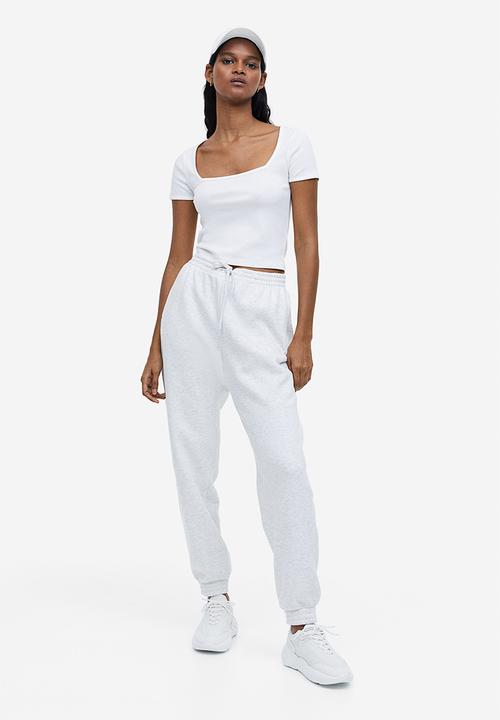 H&M - Ribbed top - white