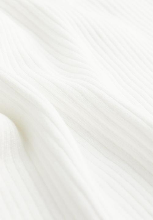 H&M - Rib-knit bodycon dress - cream