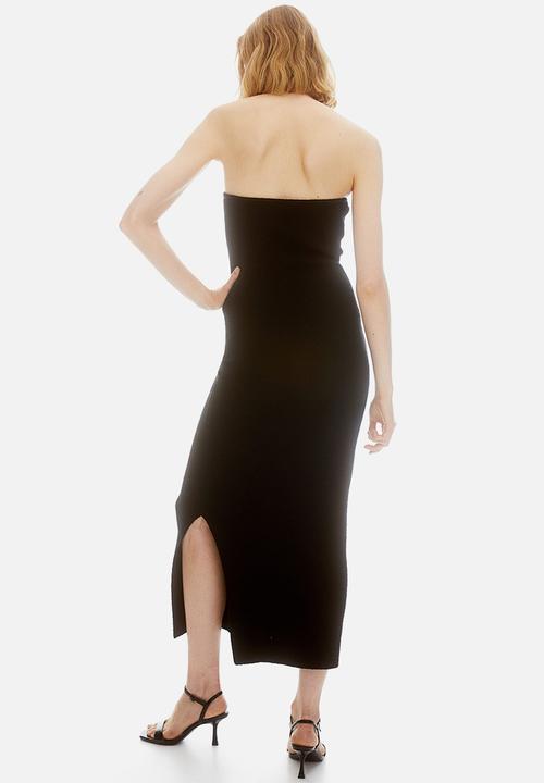 H&M - Knitted bandeau dress - black