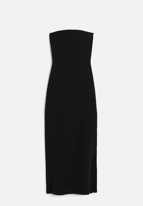 H&M - Knitted bandeau dress - black