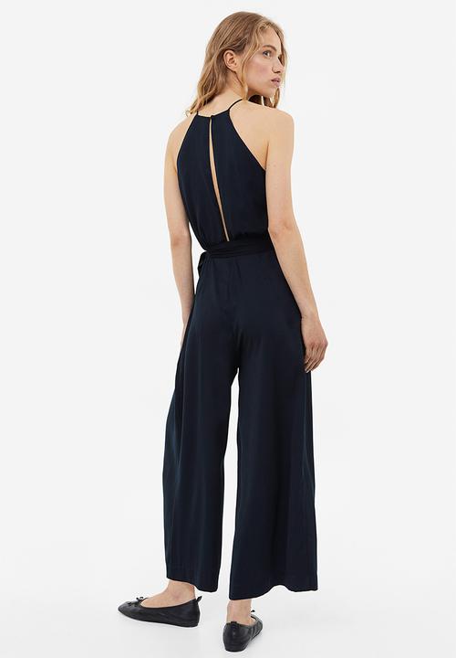 H&M - Satin jumpsuit - dark blue