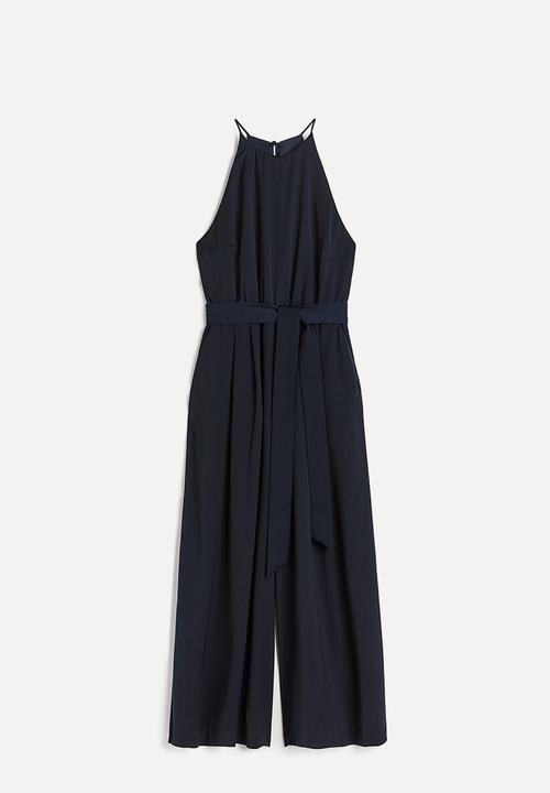 H&M - Satin jumpsuit - dark blue