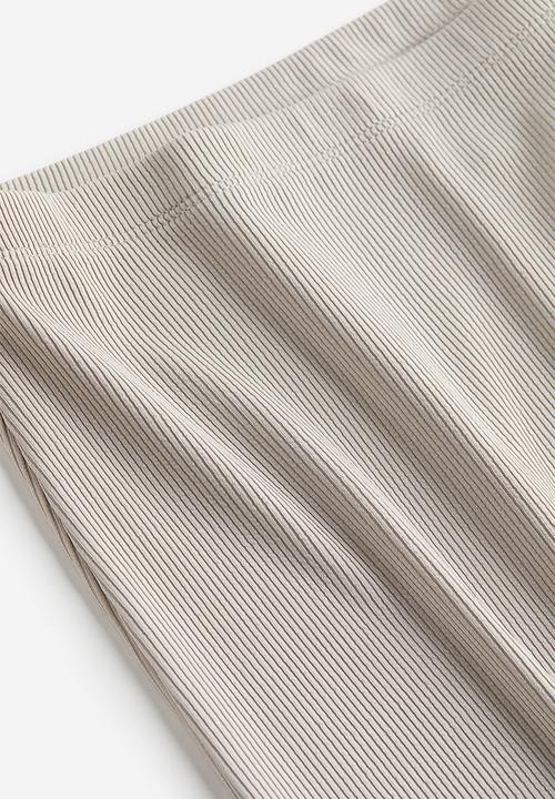 H&M - Ribbed pencil skirt - light greige