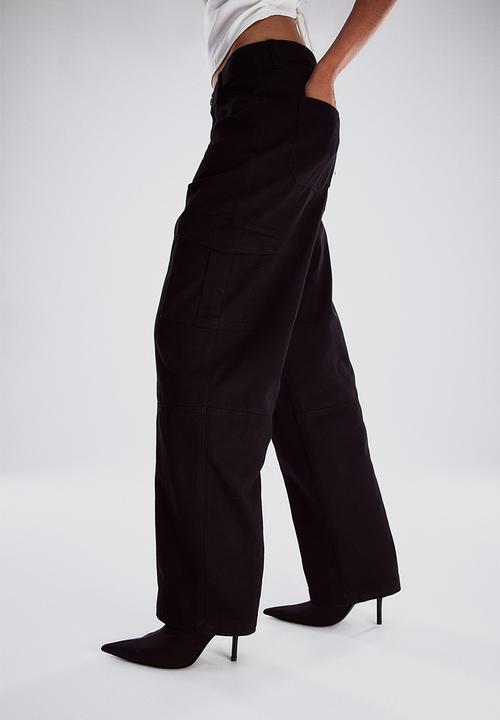 H&M - Twill cargo trousers - black