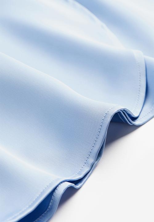 H&M - Satin wrap dress - light blue