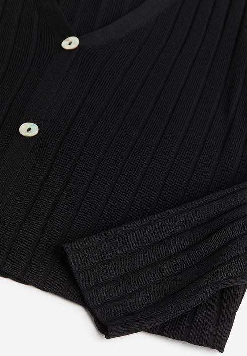 H&M - Rib-knit cardigan - black
