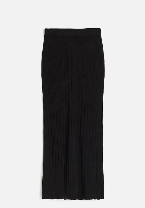 H&M - Rib-knit skirt - black