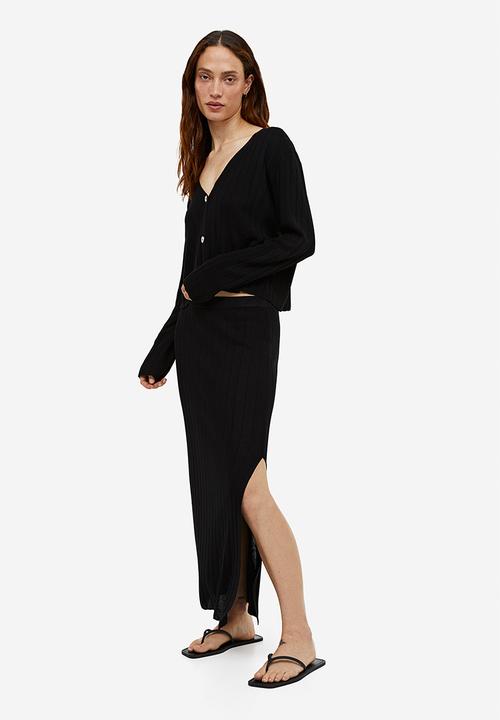 H&M - Rib-knit skirt - black