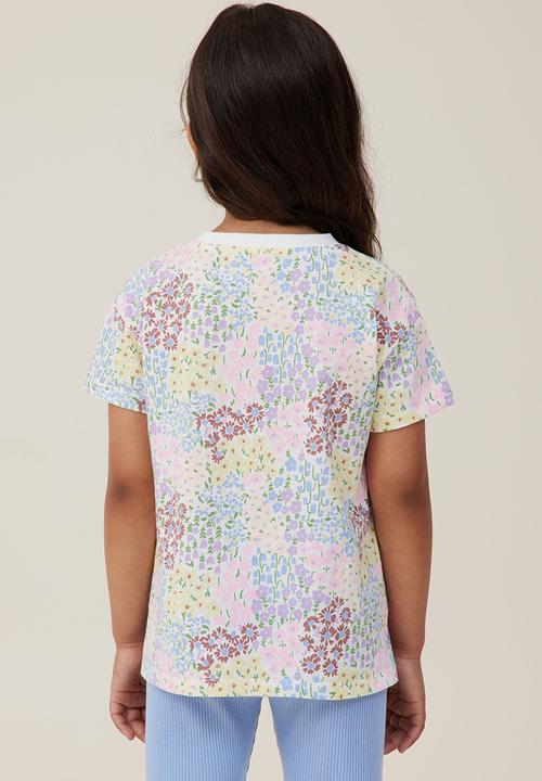 Cotton On - Poppy short sleeve print tee - vanilla/floral fields