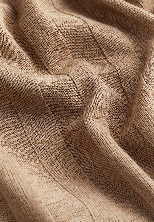 H&M - Rib-knit dress - dark beige 