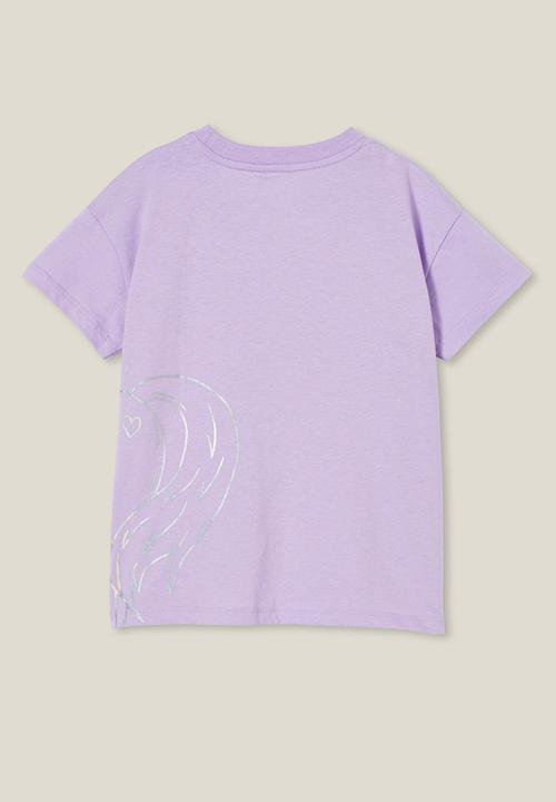 Cotton On - Poppy short sleeve print tee - lilac drop/unicorn
