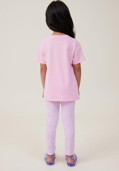 Cotton On - Poppy short sleeve print tee - cali pink/flower heart