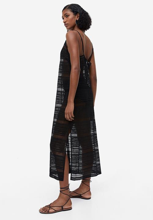 H&M - V-neck bodycon dress - black