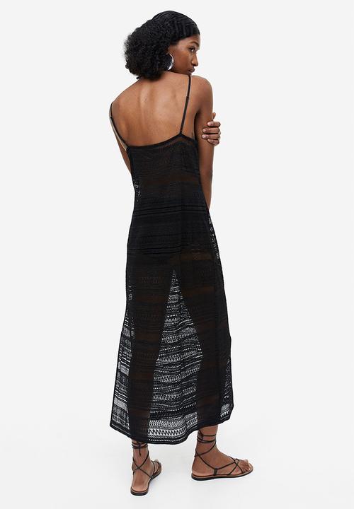 H&M - V-neck bodycon dress - black