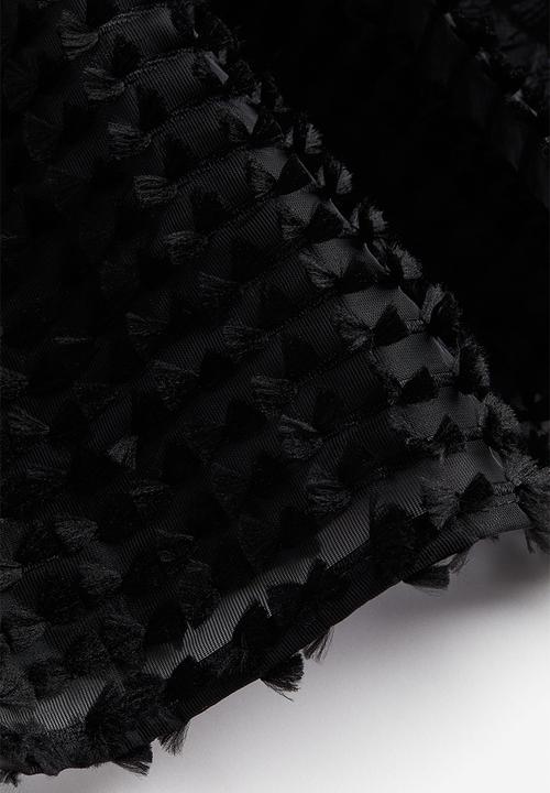 H&M - Textured mini dress - black