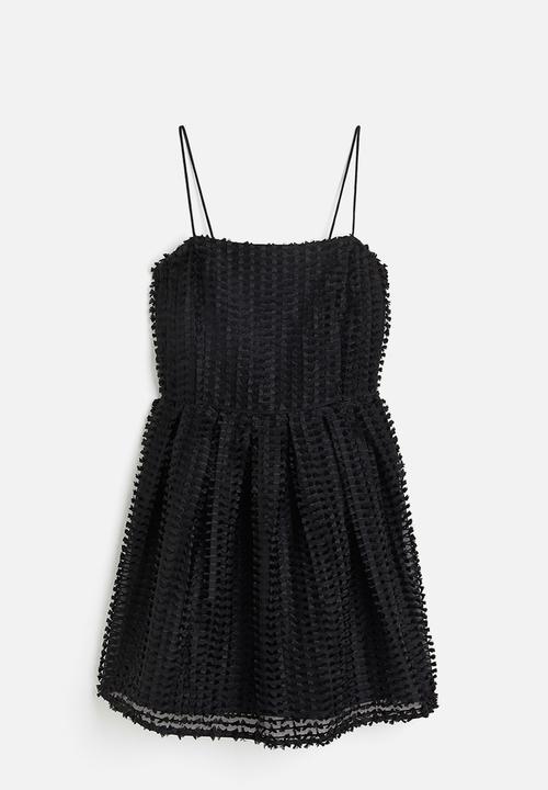 H&M - Textured mini dress - black