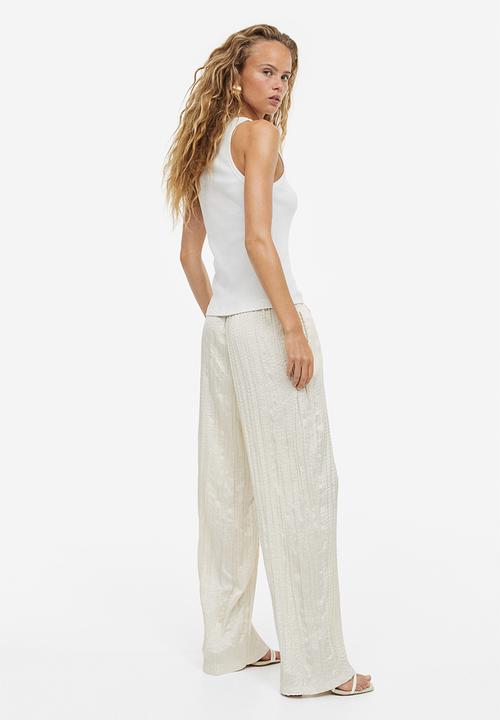 H&M - Wide pull-on trousers - beige