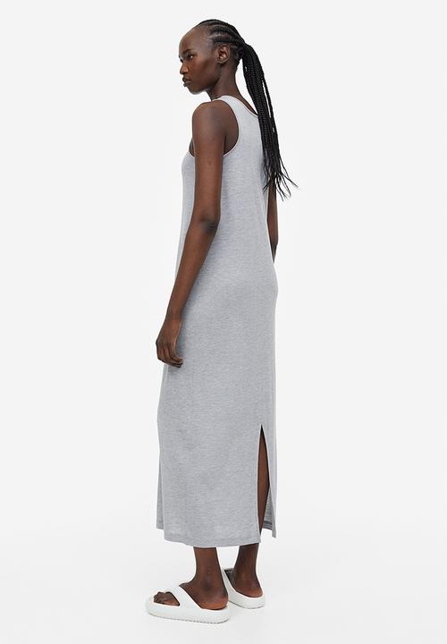 H&M - Sleeveless jersey dress - grey marl 