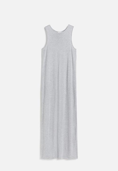 H&M - Sleeveless jersey dress - grey marl 